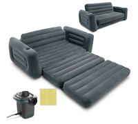 Sofamatrační velours 2en1 + pompe INTEX 66552-66640