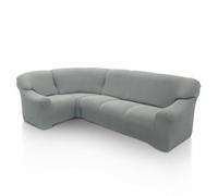 SOFASKINS Housse de canapé d'angle Super élastique, Lavable, de Haute qualité, Respirante, Confortable et Durable, Facile à Installer, Dimensions (340-540 cm), Couleur Gris Clair