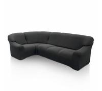 SOFASKINS Housse de canapé d'angle Super élastique, Lavable, de Haute qualité, Respirante, Confortable et Durable, Facile à Installer, Dimensions (340-540 cm), Couleur Gris foncé
