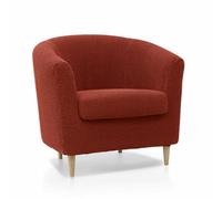 SOFASKINS® Housse pour Fauteuil - Housse de canapé Super élastique - Design Exclusif - Respirant et Durable - Facile à Installer - 60-90 cm - Couleur Orange foncé