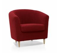 SOFASKINS® Housse pour Fauteuil - Housse de canapé Super élastique - Design Exclusif - Respirant et Durable - Facile à Installer - 60-90 cm - Rouge