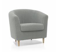 SOFASKINS® Housse pour Fauteuil - Housse de canapé Super élastique - Design Exclusif - Respirant et Durable - Facile à Installer - 60-90 cm - Gris Clair