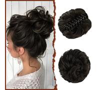 Sofeiyan Chignon Postiche Cheveux Pince à griffes Bouclés Ondulés Chouchou Cheveux Faux Chignons pinces à Griffes Synthétique Extensions de Cheveux Naturels à Clips Chignon pour Femmes