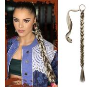 Sofeiyan Extension de Queue de Cheval Tressée avec Attache Cheveux, 66cm Longue Tresse Queue de Cheval Extensions de Cheveux Droites et Enveloppantes Postiches Synthétiques pour Femmes