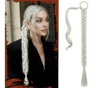 Sofeiyan Extension de Queue de Cheval Tressée avec Attache Cheveux, 76cm Longue Tresse Queue de Cheval Extensions de Cheveux Droites et Enveloppantes Postiches Synthétiques pour Femmes