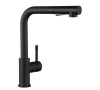 Sofetiy Robinet Cuisine Noir, Mitigeur Cuisine Extensible avec Douchette, Robinet d'Évier en Acier Inoxydable Matte Noir, Facile à Installer