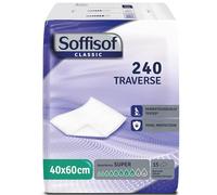 Soffisof Bed 40x60 Super - 240x Alèse Jetable Bebe - 16 Paquets de 15 Protège Matelas Jetable 40x60cm, Absorption jusqu'à 8 Gouttes - Alese de Lit Absorbant Bébé