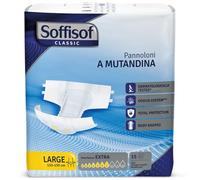 Soffisof Classic Couches Adultes Extra L - 15x Couche Adulte Incontinence, Absorption 7 Gouttes, Change Complet Adulte Taille L (100-150 cm) - Paquet Individuel