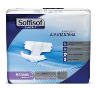Soffisof Classic Couches Adultes Maxi M - 15x Couche Adulte Incontinence, Absorption 9 Gouttes, Change Complet Adulte Taille M (70-110 cm) - Paquet Individuel