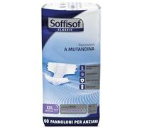 Soffisof Classic Couches Adultes Maxi XXL - 60x Couche Adulte Incontinence - 4 Paquets de 15 Pièces Change Complet Adulte - Absorption 9 Gouttes - Taille XXL (155-175 cm)