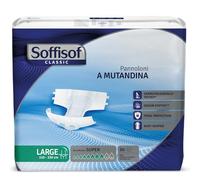 Soffisof Classic Couches Adultes Super L - 30x Couche Adulte Incontinence, Absorption 8 Gouttes, Change Complet Adulte Taille L (110-150 cm) - Paquet Individuel