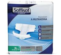Soffisof Classic Couches Adultes Super XL - 15x Couche Adulte Incontinence, Absorption 8 Gouttes, Change Complet Adulte Taille XL (140-165 cm) - Paquet Individuel