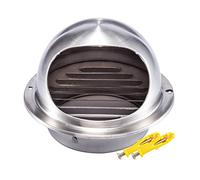 Soffit Ouvertures d'aération pour cuisine, évents muraux ronds 304 ouvertures d'aération en acier inoxydable pour l'air mural, résistant aux intempéries, capuchon d'aération avec maille d'écran