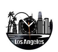 Sofi-G Horloge Murale Los_Angeles - Horloge Murale en Vinyle - Cadeau pour Les Amateurs de Los_Angeles - Décoration Murale Originale