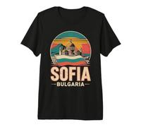 Sofia Bulgarie Souvenir de Voyage Scène vive T-Shirt Haut de Gamme