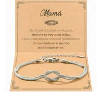 SOFIA FERRER Bracelet en acier inoxydable avec carte de dédicace pour la fête des mères, boîte prête à offrir, idées cadeaux pour mamans, élégant, motif, moyen, Acier inoxydable, Il ne s'agit pas