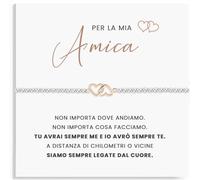 SOFIA FERRER Cadeau amical spécial original, bracelet en acier pour femme avec dédicace passionnante, cadeaux maman, tante, cadeau pour amie, bracelet amitié, Noël, Medium, Métal, Pas de gemme