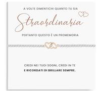 SOFIA FERRER Cadeau amical spécial original, bracelet en acier pour femme avec dédicace passionnante, cadeaux maman, tante, cadeau pour amie, bracelet amitié, Noël, Medium, Métal, Pas de gemme