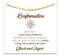 SOFIA FERRER Cadeau de communion pour fille, bracelet de confirmation, cadeau cool pour communion, cadeau de confirmation pour filles, chapelet, Mittelgroße, Acier inoxydable, Pas de pierre précieuse