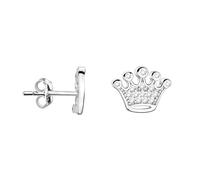 SOFIA MILANI - Boucles d'Oreilles pour Femme en Argent 925 - avec Pierre de Zircon - Boucles d'Oreilles avec Motif en Forme de Clous de Couronne - 20237