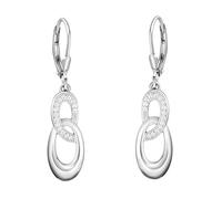 SOFIA MILANI - Boucles d'Oreilles pour Femme en Argent 925 - avec Pierre de Zircon - Boucles d'Oreilles Pendantes avec Motif en Forme d'Ovale - 20475