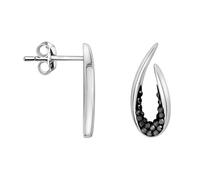SOFIA MILANI - Boucles d'Oreilles pour Femme en Argent 925 - avec Pierre de Zircon - Clou d'Oreille avec Motif en Forme d'Ovale - 20996