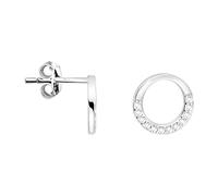 SOFIA MILANI - Boucles d'Oreilles pour Femme en Argent 925 - avec Pierre de Zircon - Clou d'Oreille en Forme de Cercle - E1940