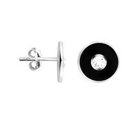 SOFIA MILANI - Boucles d'Oreilles pour Femme en Argent 925 - avec Pierre de Zircon - Clou d'Oreille en Forme de Cercle - E2806