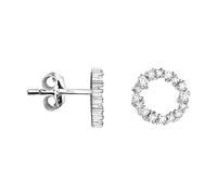 SOFIA MILANI - Boucles d'Oreilles pour Femme en Argent 925 - avec Pierre de Zircon - Clou d'Oreille en Forme de Cercle - E2096