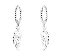 SOFIA MILANI - Boucles d'Oreilles pour Femme en Argent 925 - Boucle d'Oreille Pendante en Forme de Plume - E2987