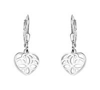 SOFIA MILANI - Boucles d'Oreilles pour Femme en Argent 925 - Boucle d'Oreille Pendantes en Forme de Cœur - E2274