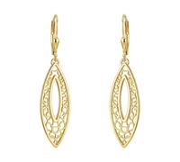 SOFIA MILANI - Boucles d'Oreilles pour Femme en Argent 925 - Boucle d'Oreille Pendantes en Forme de Ornement Ovale