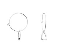 SOFIA MILANI - Boucles d'Oreilles pour Femme en Argent 925 - Boucles d'Oreille Pendantes en Forme de Cercle Ovale - E1335