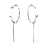 SOFIA MILANI - Boucles d'Oreilles pour Femme en Argent 925 - Boucles d'Oreilles Créoles avec Motif en Forme de Barre - 20657