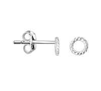 SOFIA MILANI - Boucles d'Oreilles pour Femme en Argent 925 - Clou d'Oreille avec Motif en Forme Cercle Courbe - 21108