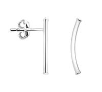 SOFIA MILANI - Boucles d'Oreilles pour Femme en Argent 925 - Clou d'Oreille en Forme de Barre - E1997