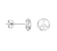 SOFIA MILANI - Boucles d'Oreilles pour Femme en Argent 925 - Clou d'Oreille en Forme de Peace - E0756