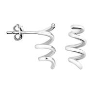 SOFIA MILANI - Boucles d'Oreilles pour Femme en Argent 925 - Clou d'Oreille en Forme Tordu - E1472