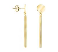 SOFIA MILANI - Boucles d'Oreilles pour Femme en Argent 925 - Plaqué Or - Boucle d'Oreille Pendantes en Forme de Cercle et Barre - E2867