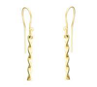 SOFIA MILANI - Boucles d'Oreilles pour Femme en Argent 925 - Plaqué Or - Boucles d'Oreille Pendantes en Forme Tordu - E1543