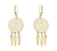SOFIA MILANI - Boucles d'Oreilles pour Femme en Argent 925 - Plaqué Or - Boucles d'Oreilles Pendantes avec Motif en Forme d'Attrape-Rêves - 20940