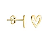 SOFIA MILANI - Boucles d'Oreilles pour Femme en Argent 925 - Plaqué Or - Clou d'Oreille en Forme de Coeur - E1198