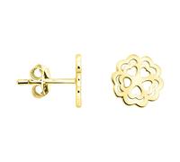 SOFIA MILANI - Boucles d'Oreilles pour Femme en Argent 925 - Plaqué Or - Clou d'Oreille en Forme de Fleur - E1930