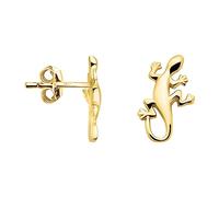 SOFIA MILANI - Boucles d'Oreilles pour Femme en Argent 925 - Plaqué Or - Clou d'Oreille en Forme de Lézard - E2035