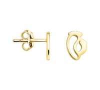 SOFIA MILANI - Boucles d'Oreilles pour Femme en Argent 925 - Plaqué Or - Clou d'Oreille en Forme de Pied Cœur - E2502