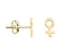 SOFIA MILANI - Boucles d'Oreilles pour Femme en Argent 925 - Plaqué Or - Clou d'Oreille en Forme de Symbole de Vénus - E1463