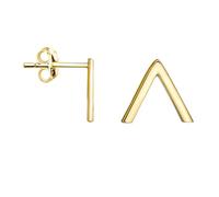 SOFIA MILANI - Boucles d'Oreilles pour Femme en Argent 925 - Plaqué Or - Clou d'Oreille en Forme de Triangle - E1459