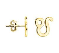 SOFIA MILANI - Boucles d'Oreilles pour Femme en Argent 925 - Plaqué Or - Clou d'Oreille en Forme Signe du Zodiaque Lion - E2147