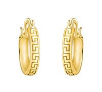 SOFIA MILANI - Boucles d'Oreilles pour Femme en Argent 925 - Plaqué Or - Créole en Forme Ornement Labyrinthe - E3022