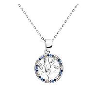 Sofia Milani - Collier pour Femme en Argent 925 - avec Pierre de Zircon - avec Pendentif en Forme Arbre de Vie - 50384